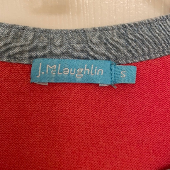 J McLaughlin red sweater 3/4 sleeves small - Picture 3 of 6